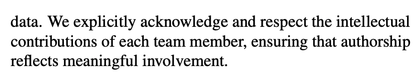 On crediting the research team